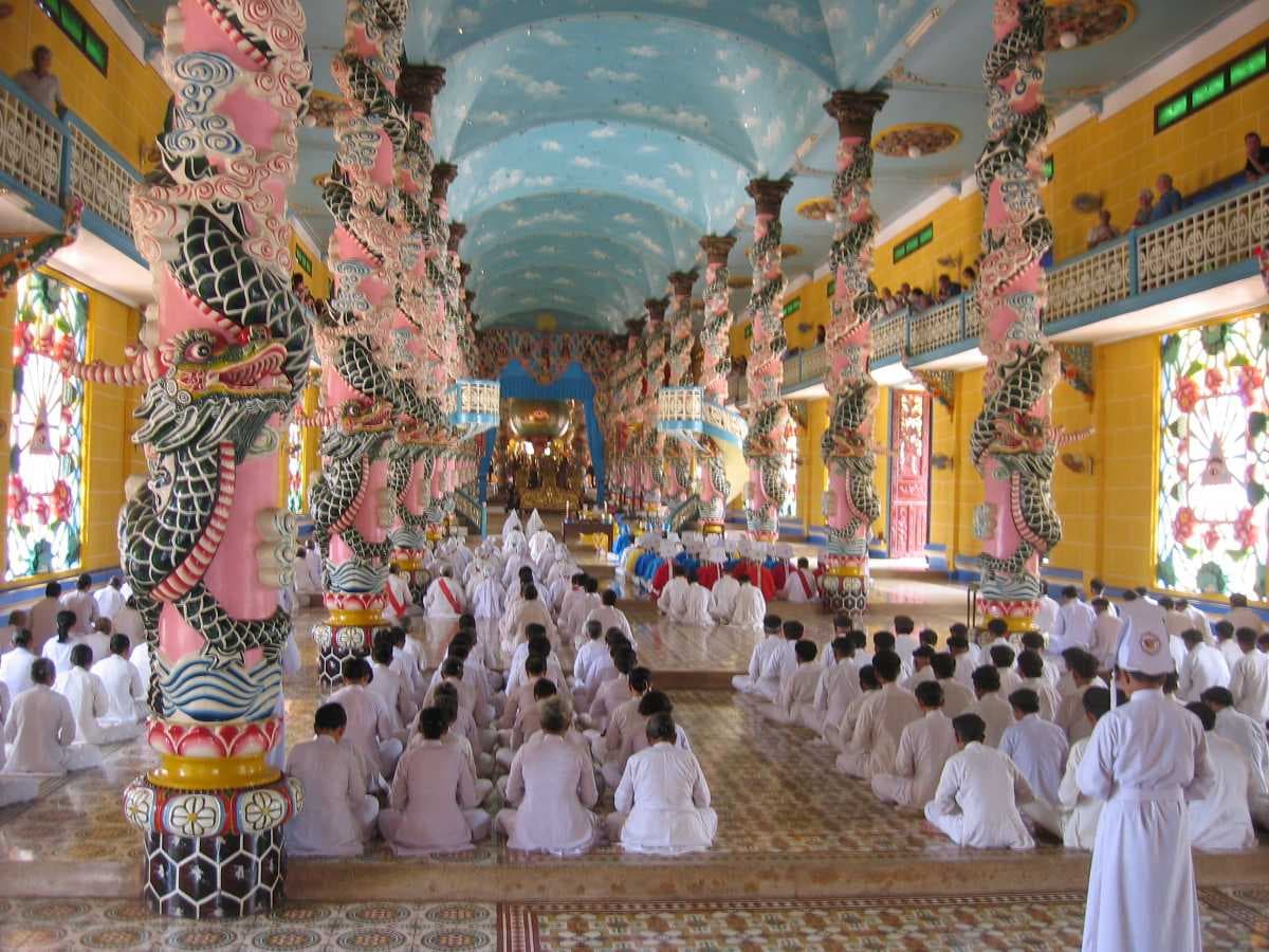 Cao Dai Holy See Temple Interior View