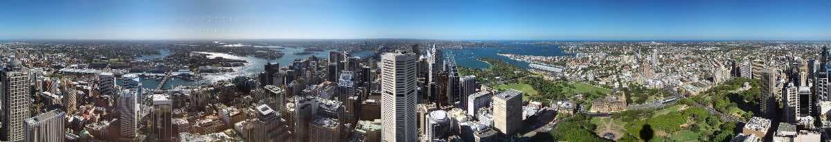 Panorama of Sydney from Sydney Tower Eye