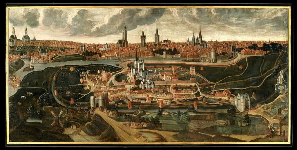 View on the city of Ghent in 1540 by Lucas de Heere