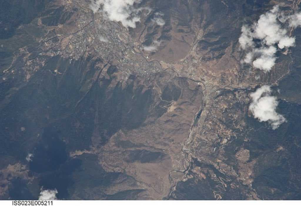 Astronaut view of Thimphu