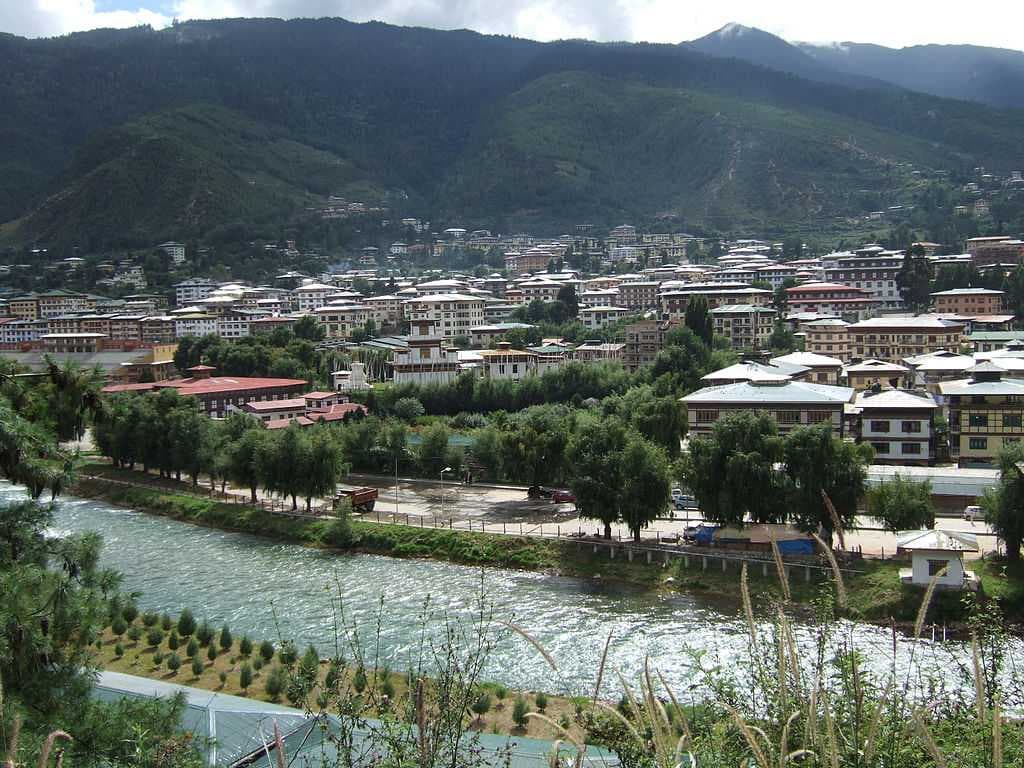 The beautiful town of Bhutan