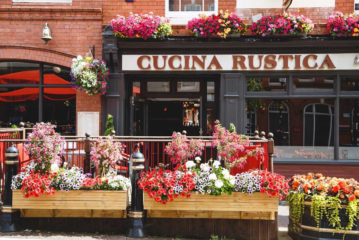 A colourful cafe at Jewellery Quarter
