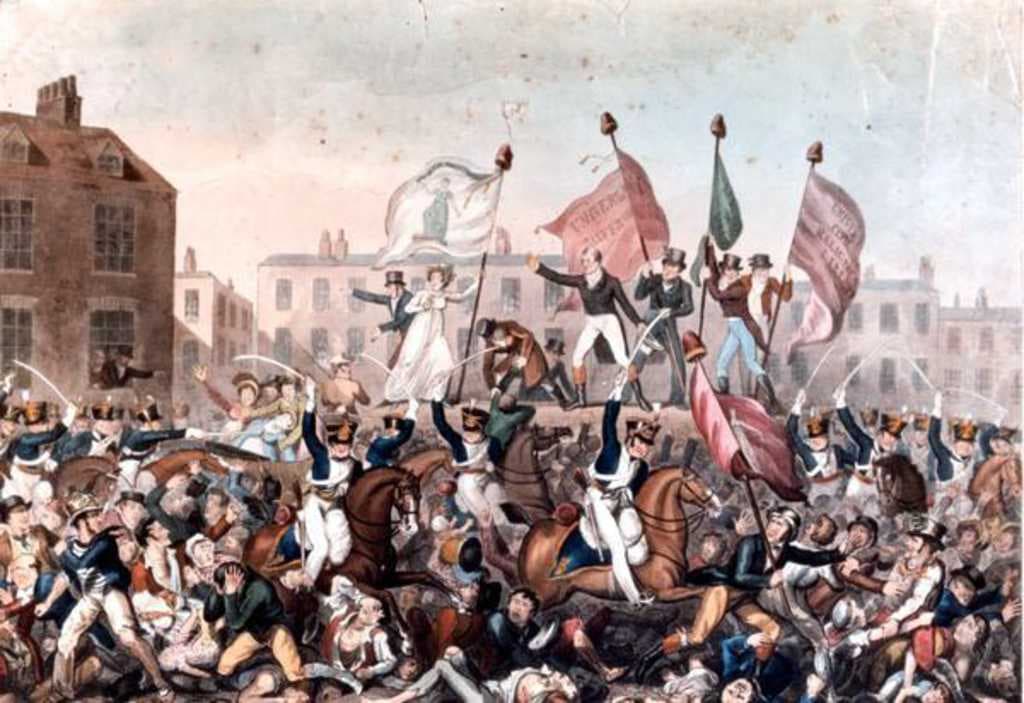 The Peterloo Massacre of 1819 resulted in 15 deaths and several hundred injured
