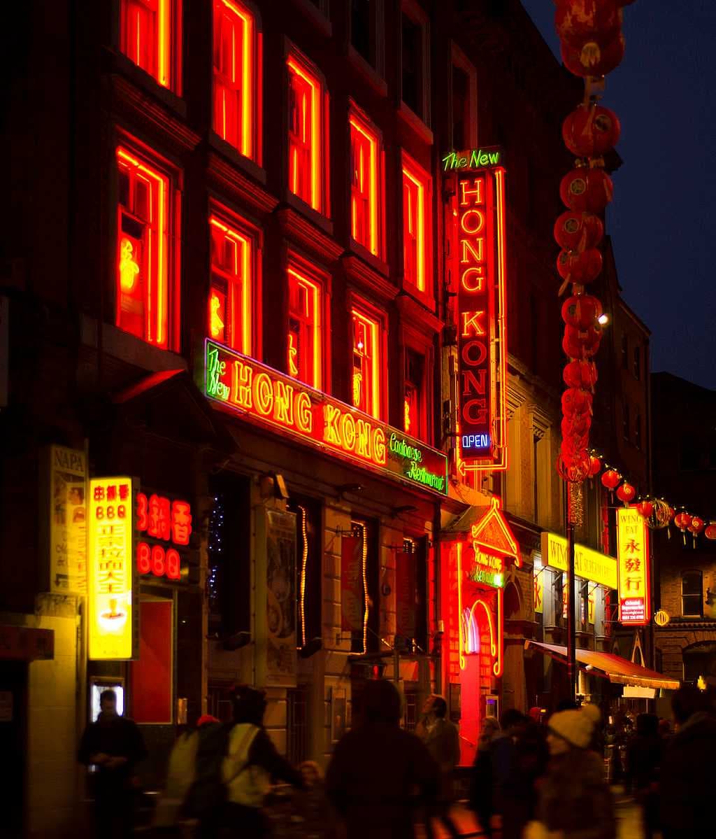 Chinatown, pictured at night