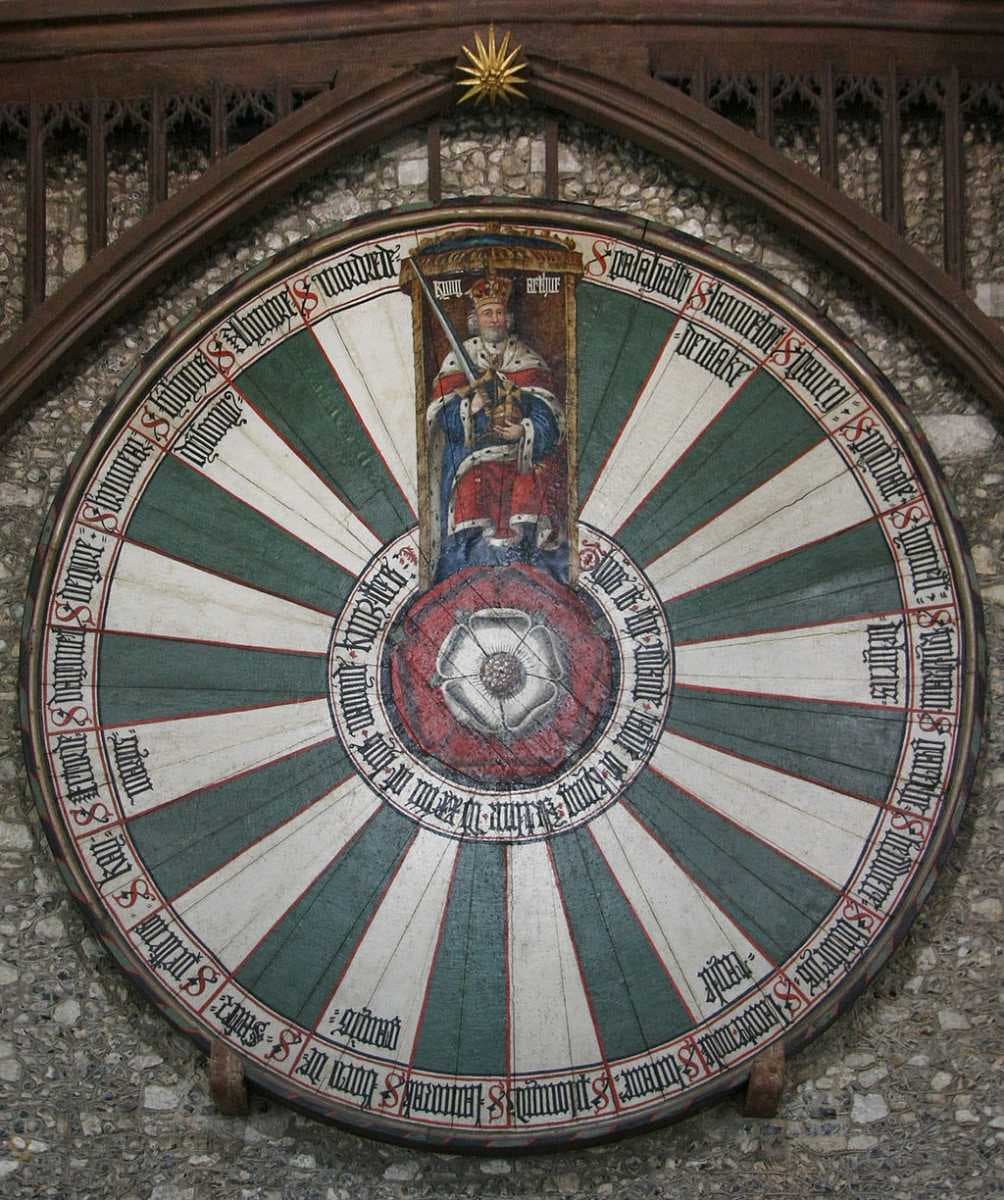 The Winchester Round Table in the Great Hall of Winchester Castle