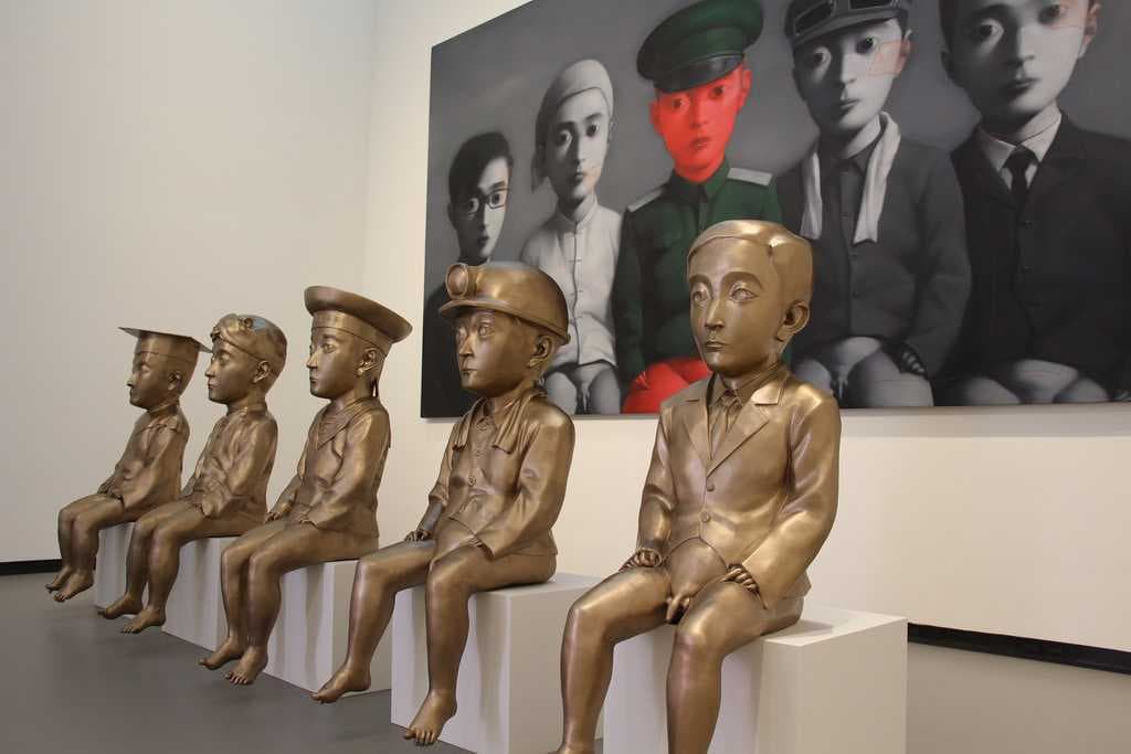 Statues in the museum.
