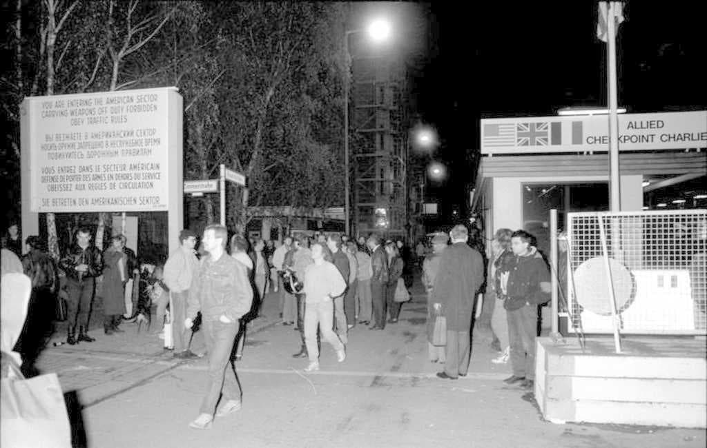 On the night of 9 November 1989 when the Wall was taken down
