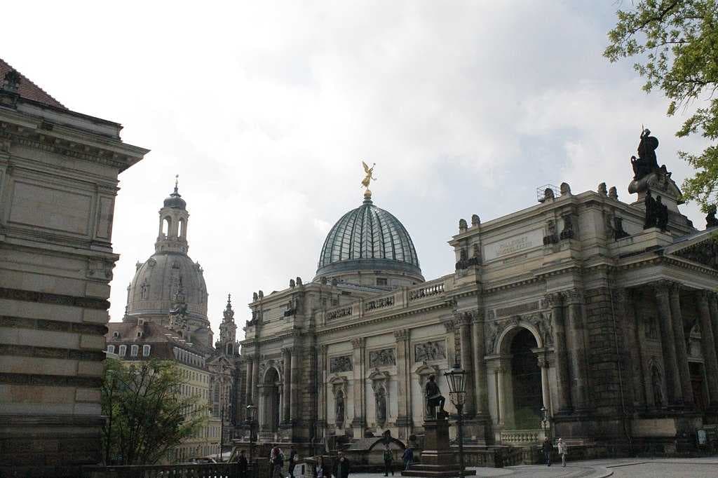 The Albertinum with Frauenkirche behind, from Bruhl's Terrace