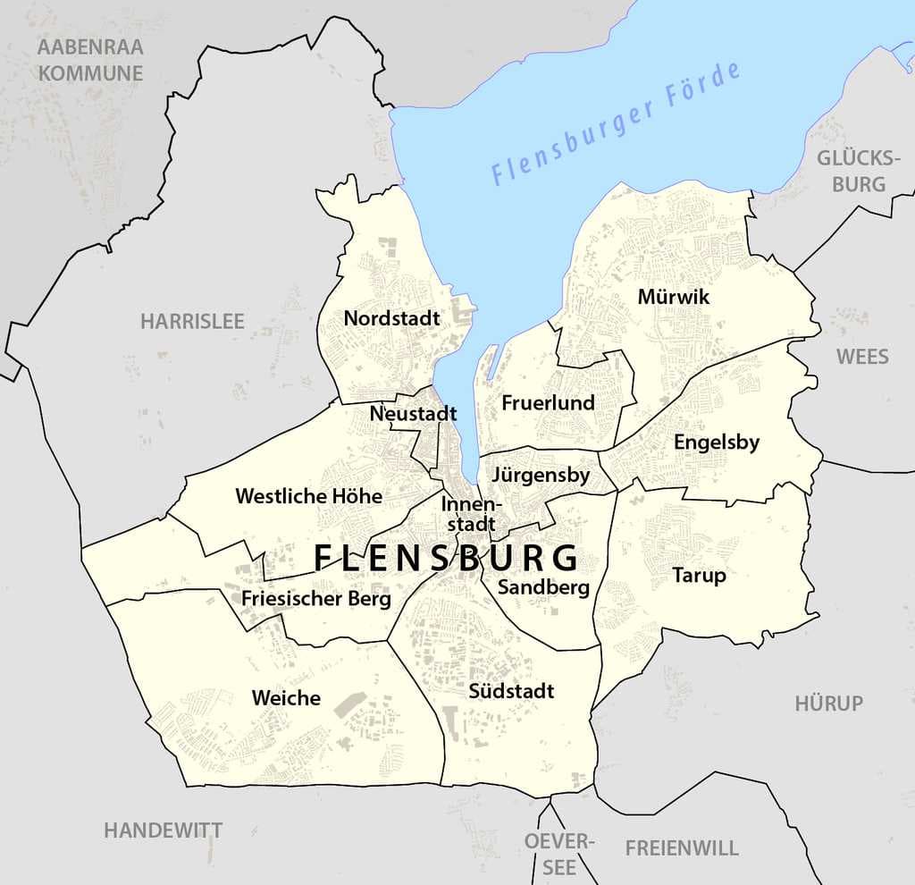 Communities and neighbouring municipalities of Flensburg