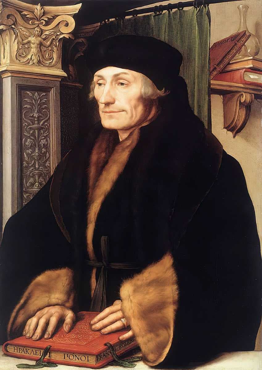 Portraint of Erasmus by Holbein, 1523