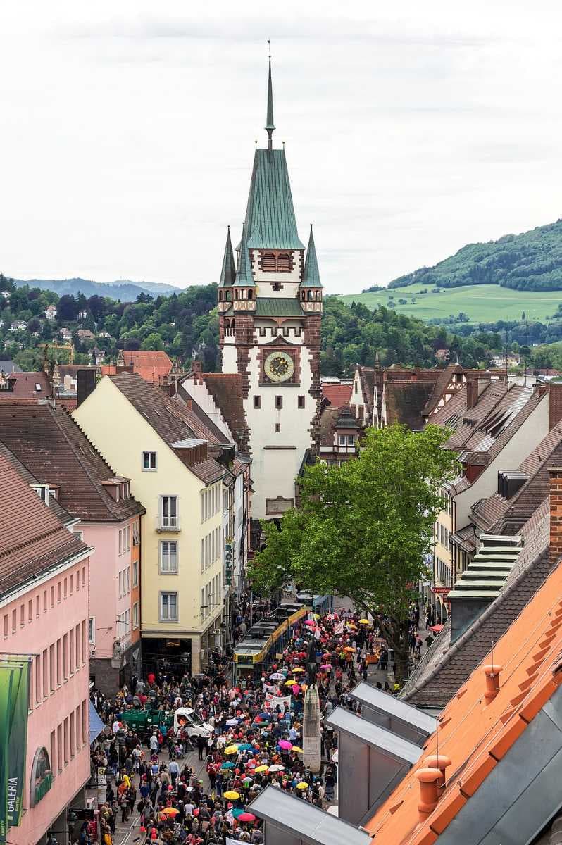The Martinstor, one of the former city gates in Freiburg