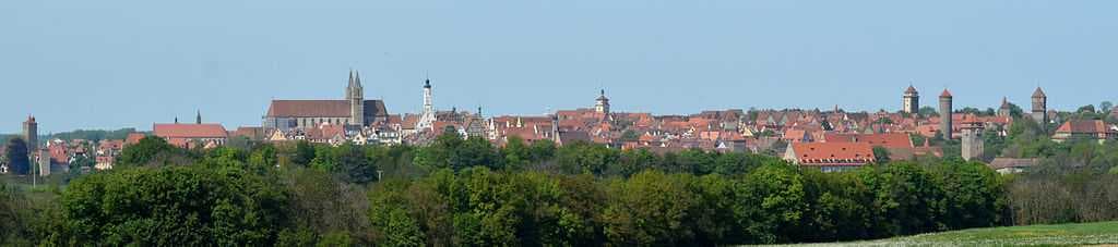 View of Rothenburg south of the Tauber