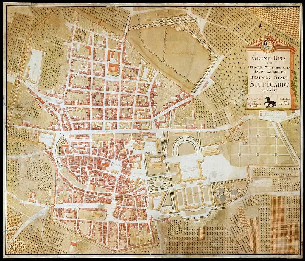 Drawing of Stuttgart, 1794