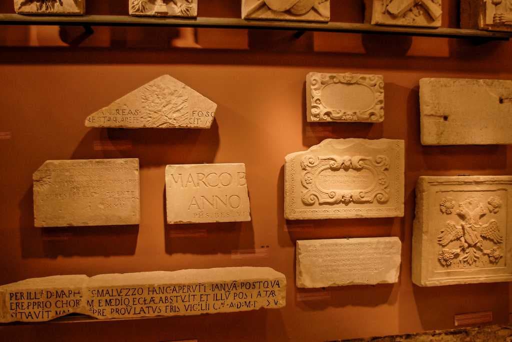 Old blocks on display.