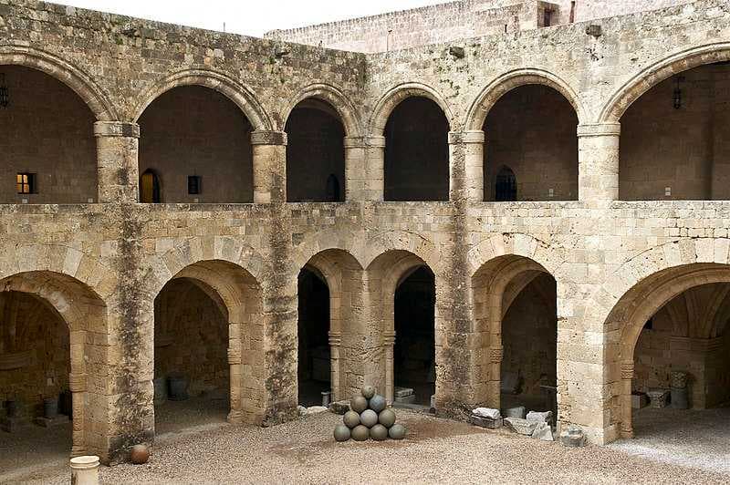 Courtyard of Archaeological Museum of Rhodes