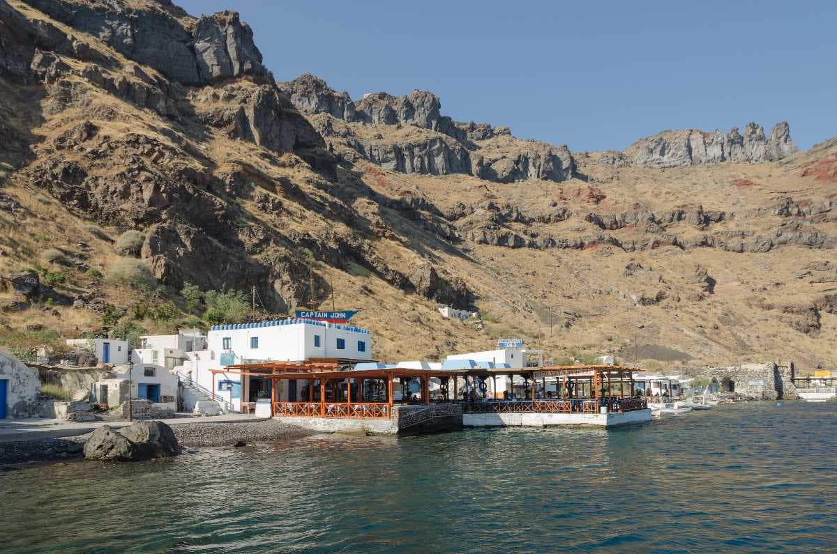 Boat Tour of Volcano, Santorini, Greece