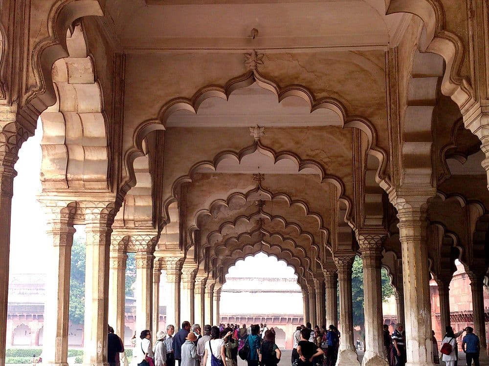 Inside the historical Agra Fort