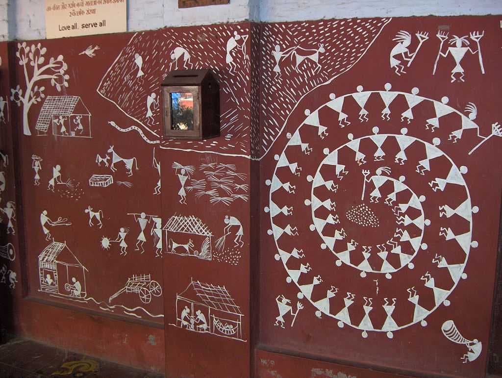 Beautiful Warli Art at Sabarmati Ashram
