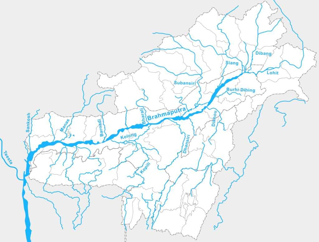 Brahmaputra basin in India