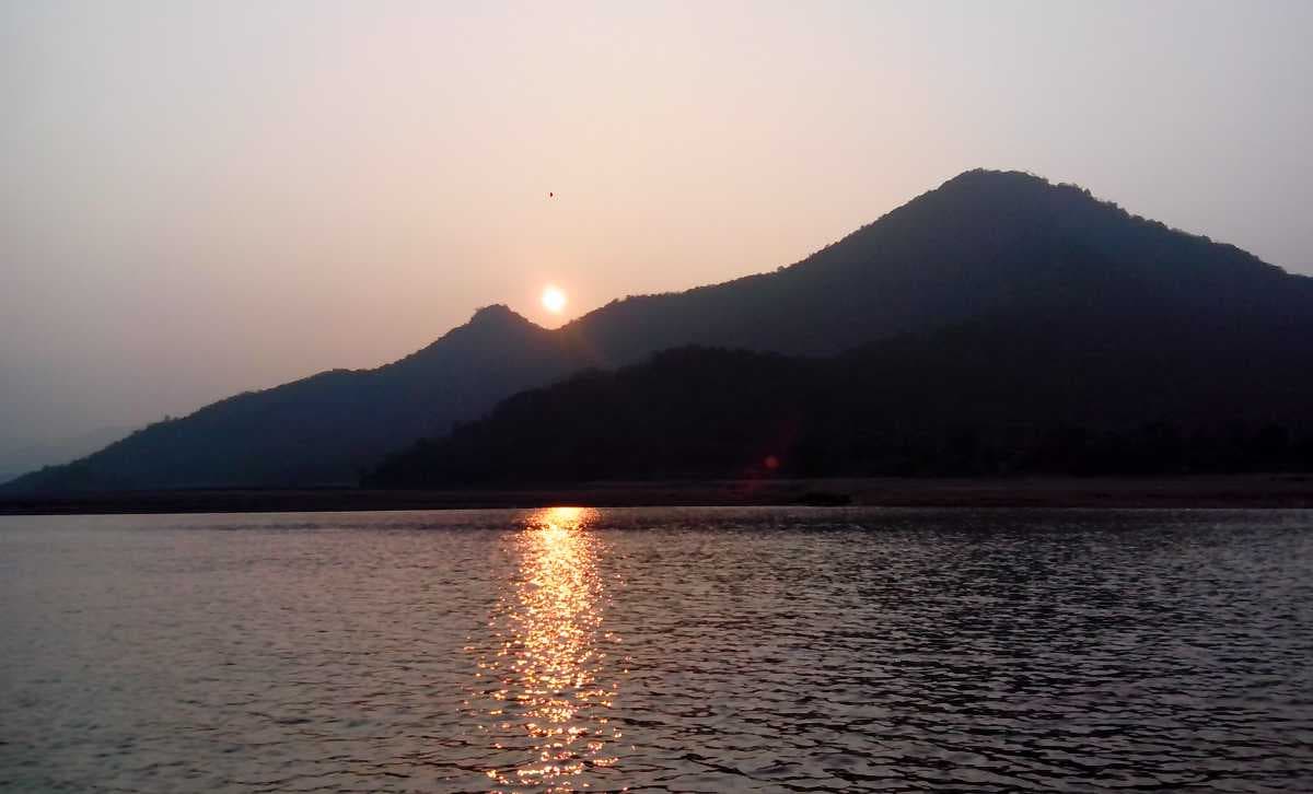 Early Morning Sunrise View of Papi Kondalu Hills