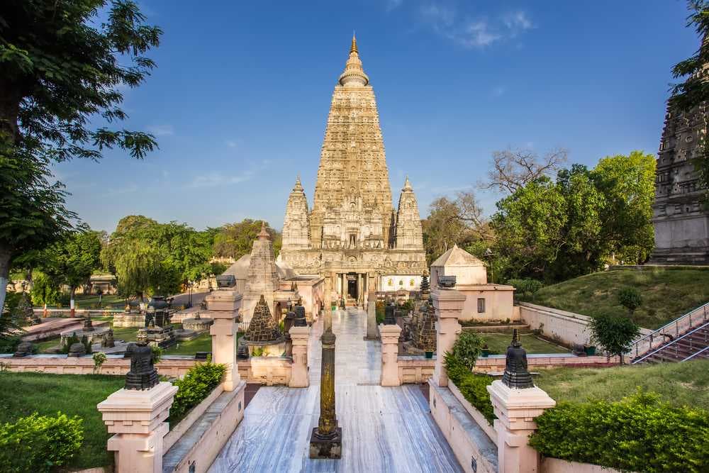 Front View of the Historic Mahabodhi Temple, Bodh Gaya