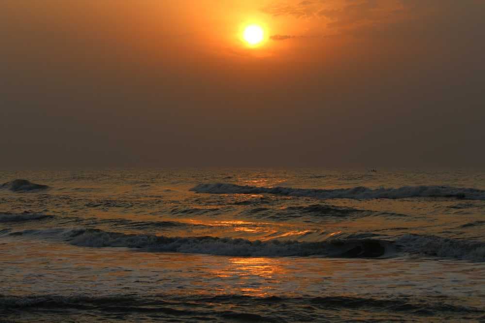 Early Morning Sunrise View of Breezy Beach