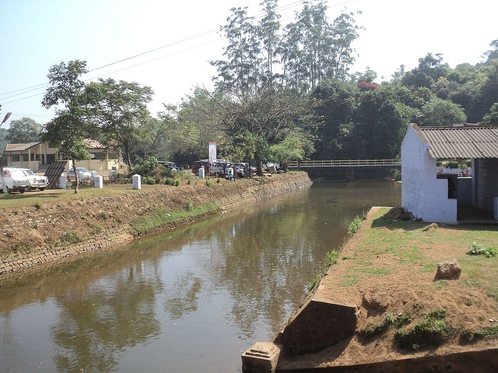 View of Beautiful Tala Cauvery River Beside the Temple