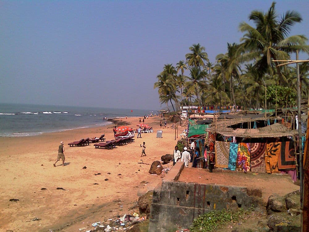 Anjuna beach near village’s tourist market