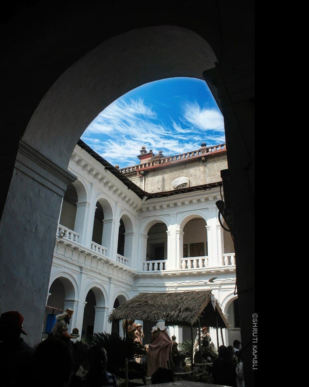 View of Courtyard Inside Basilica of Bom Church