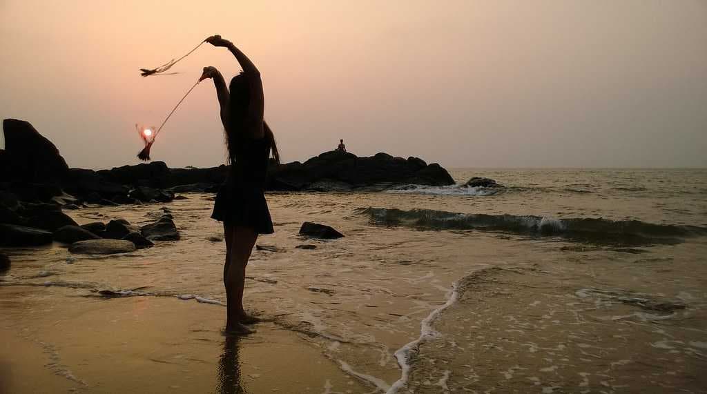 Beautiful sunset at Kudle Beach