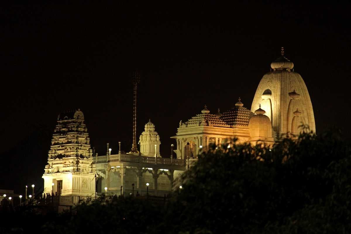 Night View of Birla Mandir, Hyderabad