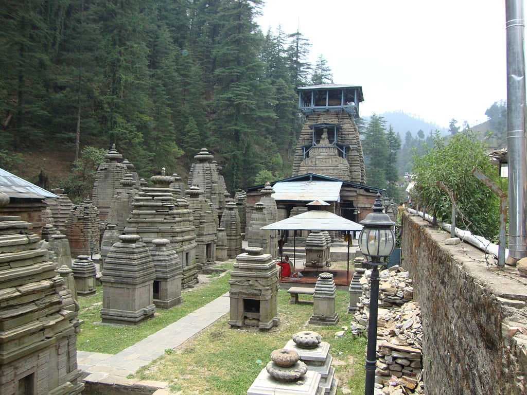 The temples at Jageshwar, believed to include the Nagesh Jyotirlinga.