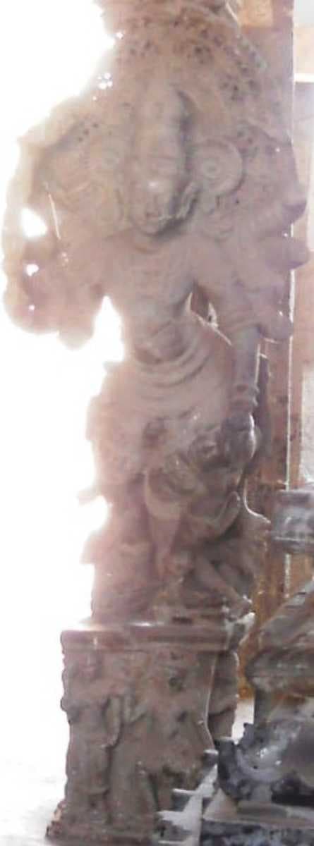 Sculpture inside the temple