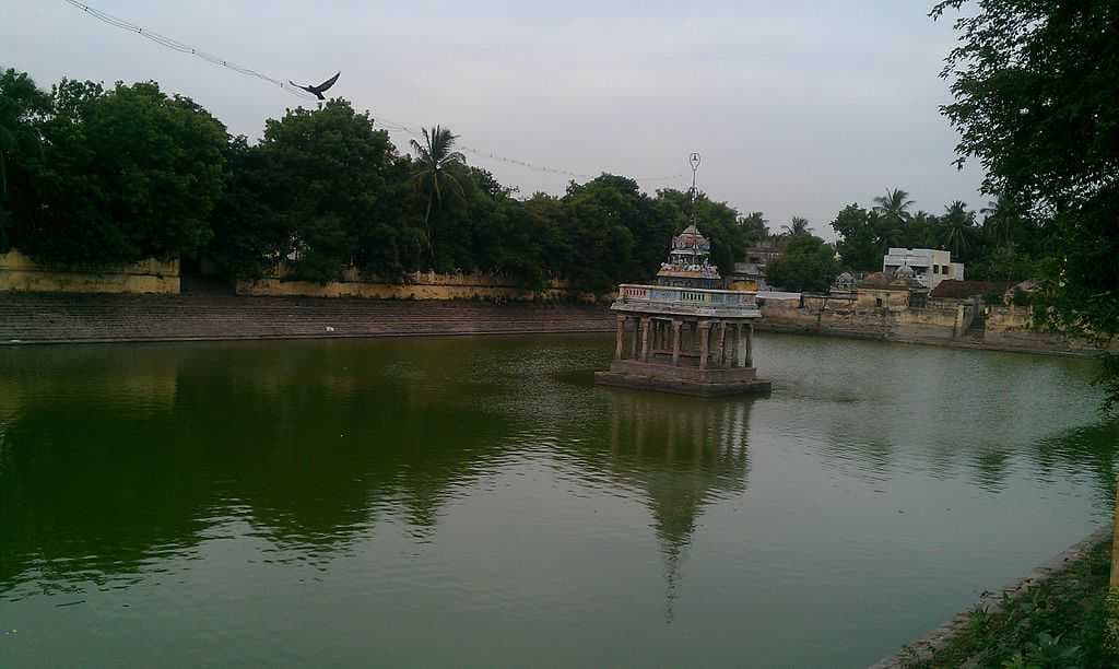 A view of the temple tank