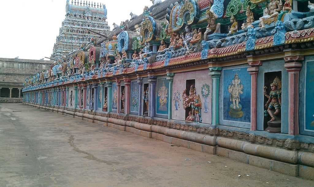 The second precinct of the temple portraying sculptures