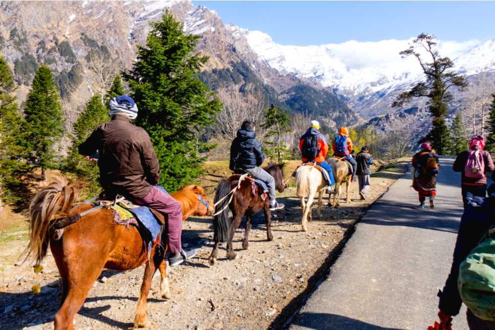 Horseback Riding in Rohtang Pass, Manali