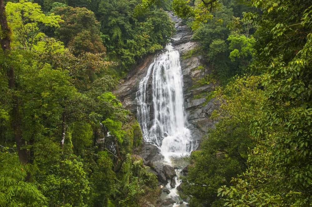 Scenic View of Athukad Waterfalls, Munnar