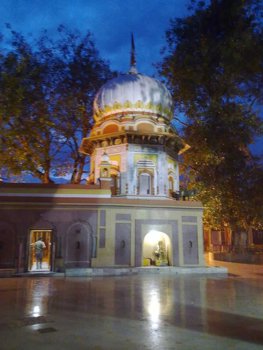 The temple, as seen from the side,