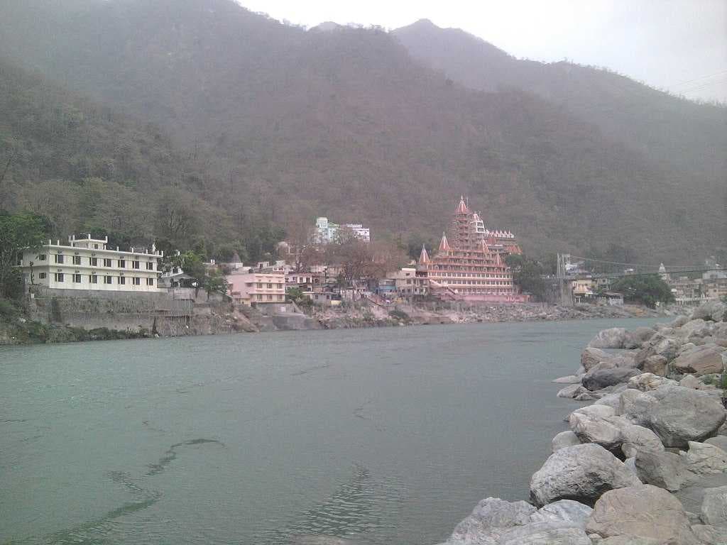 View of Jonk, the village on the eastern side of Lakshman Jhula footbridge