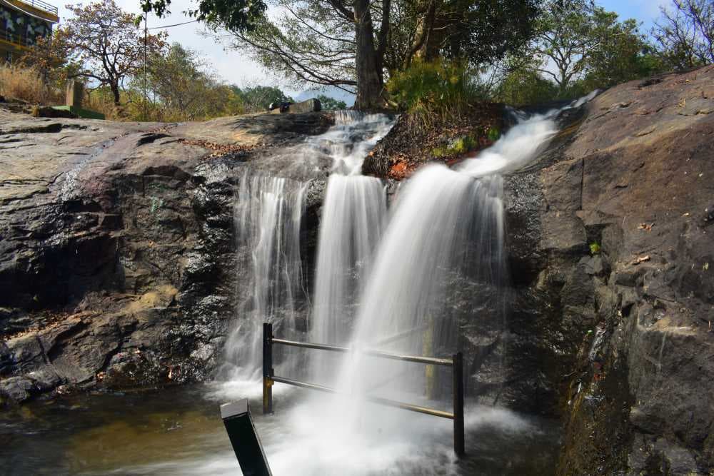 Pleasant View of Kumbakkarai Falls, Theni