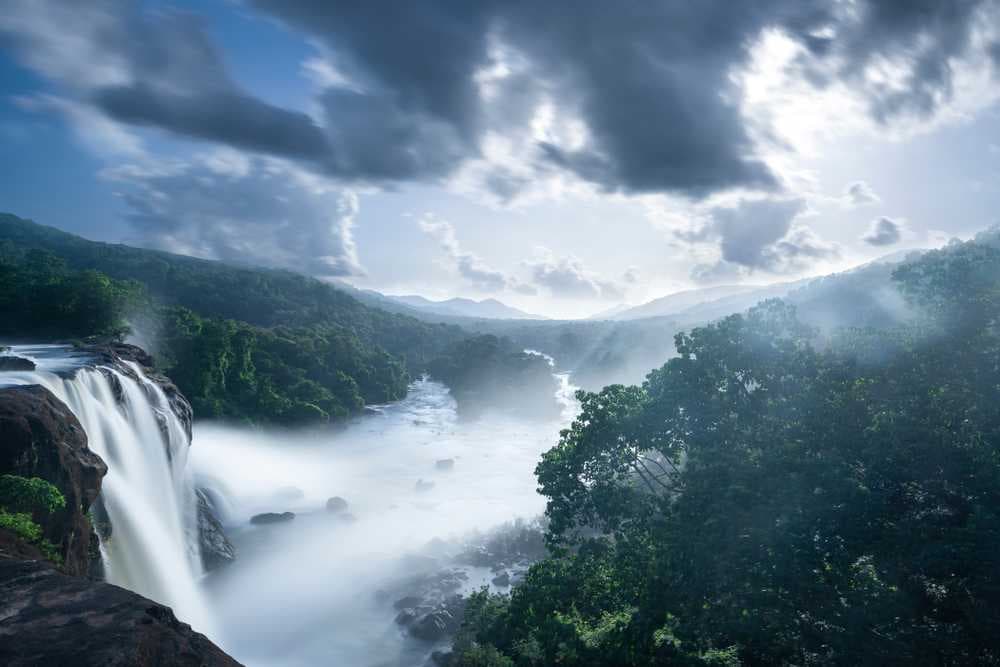 Majestic View of Athirapally Falls, Thirssur