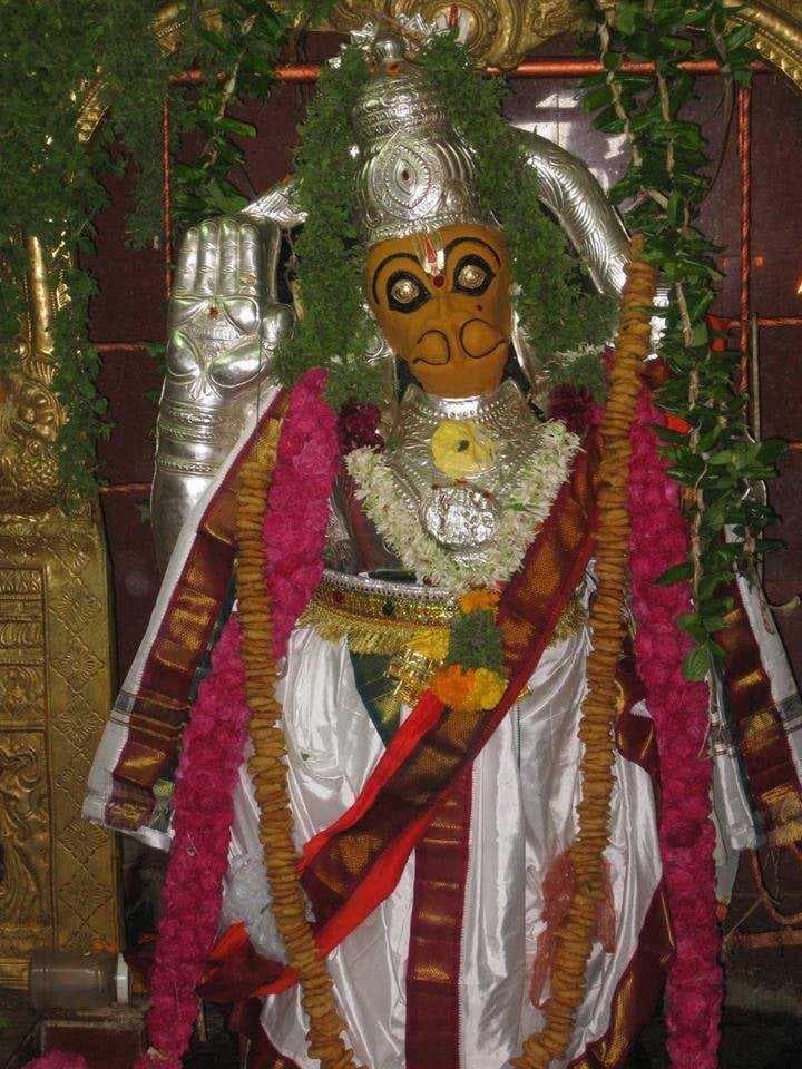Holy Idol of Hanuman in Krishnapuram Anjaneyar Temple, Tirunelveli