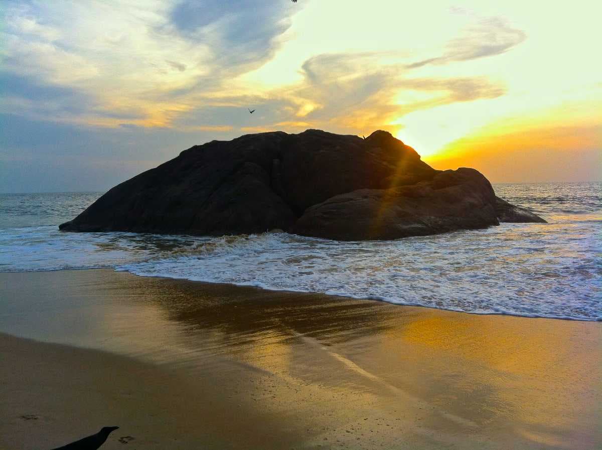 Kaup Beach in Sunset