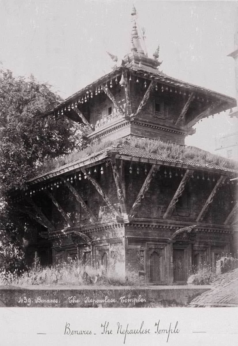 Nepali Devasthan in Kashi, late 1860s by Samuel Bourne