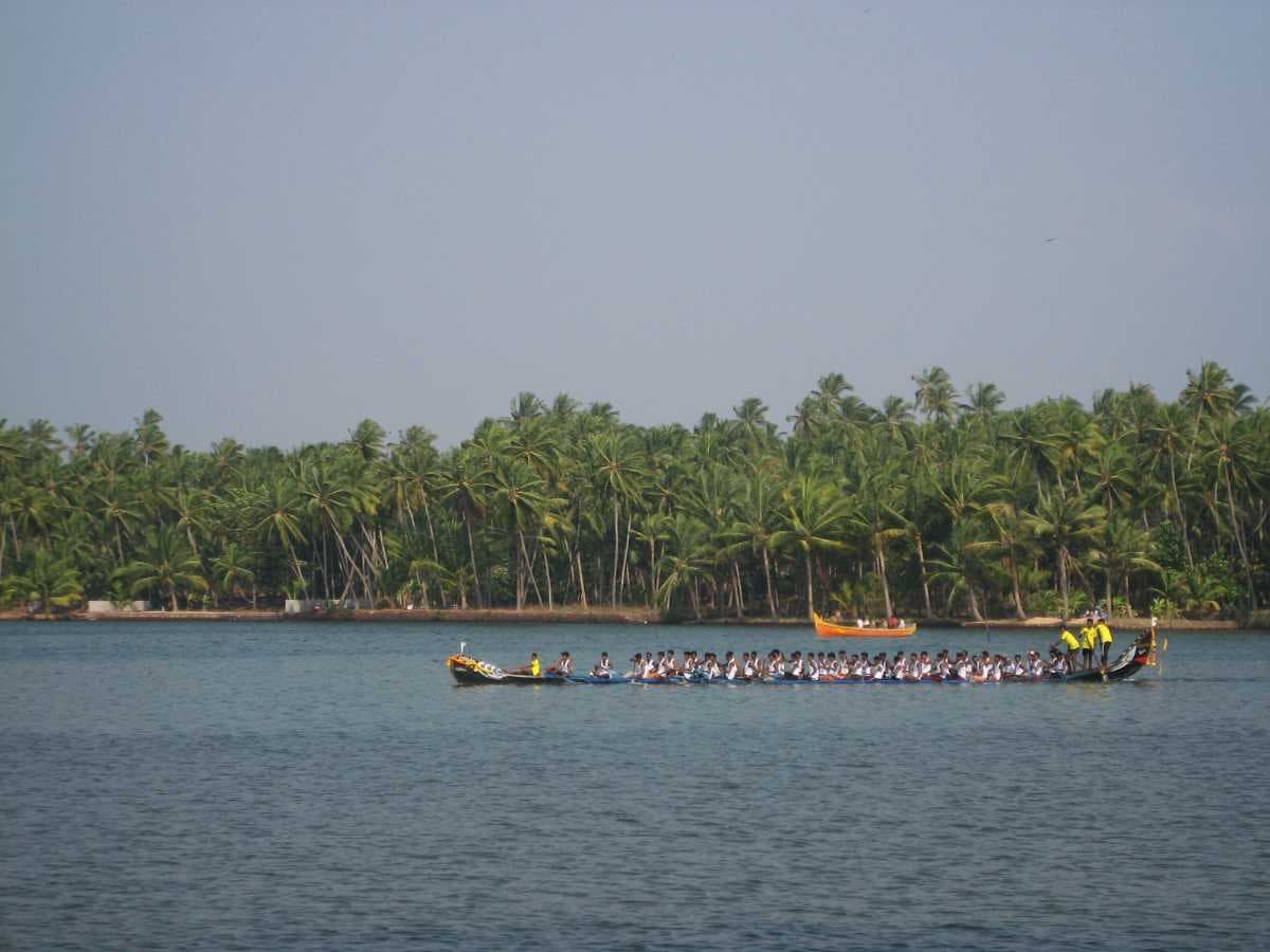 Boat race in Kappil lake.