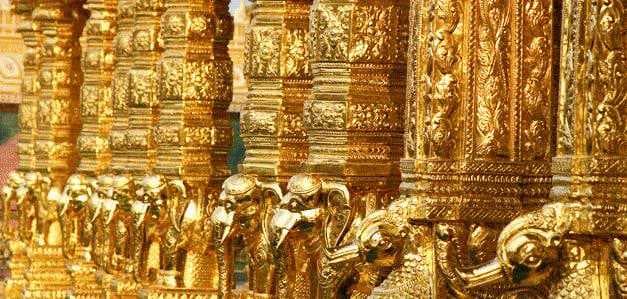 A look at the gold coated works
