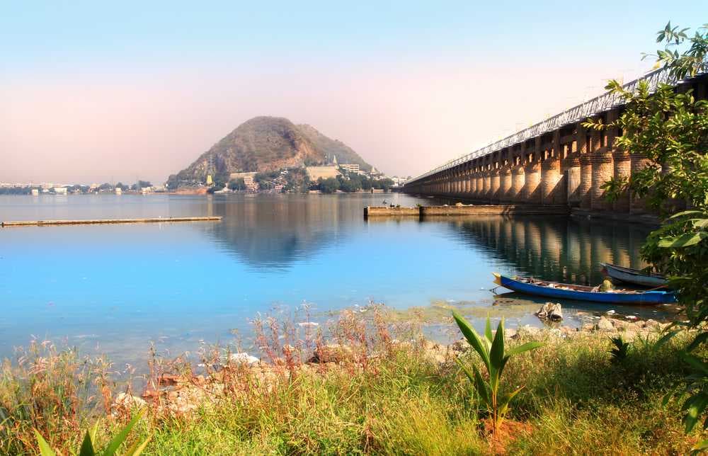 Scenic View of Prakasam Barrage, Vijayawada
