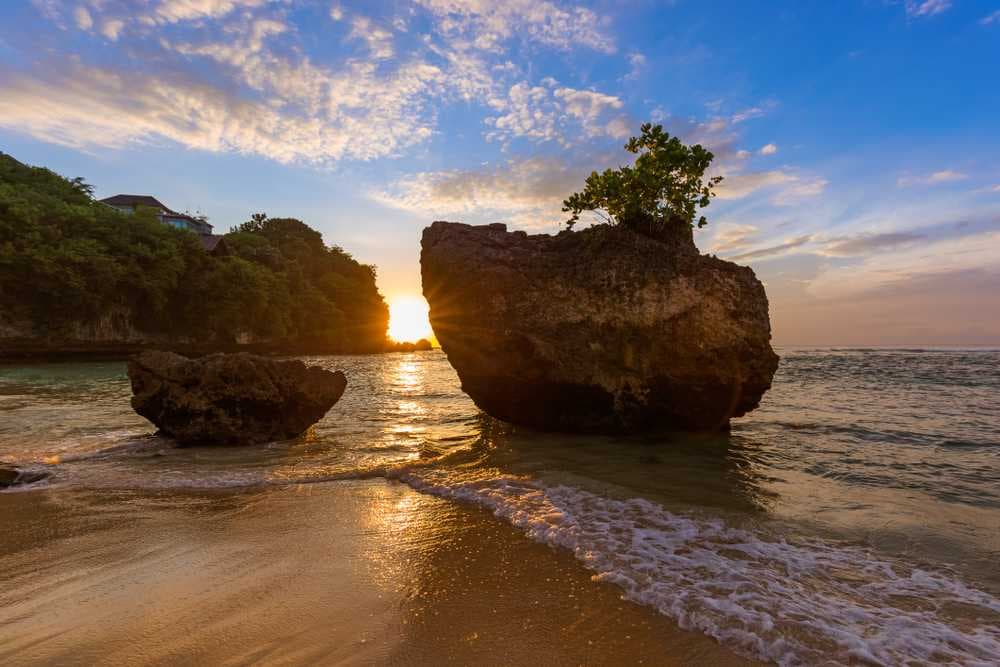 Picturesque view of Padang Padang Beach, Bali