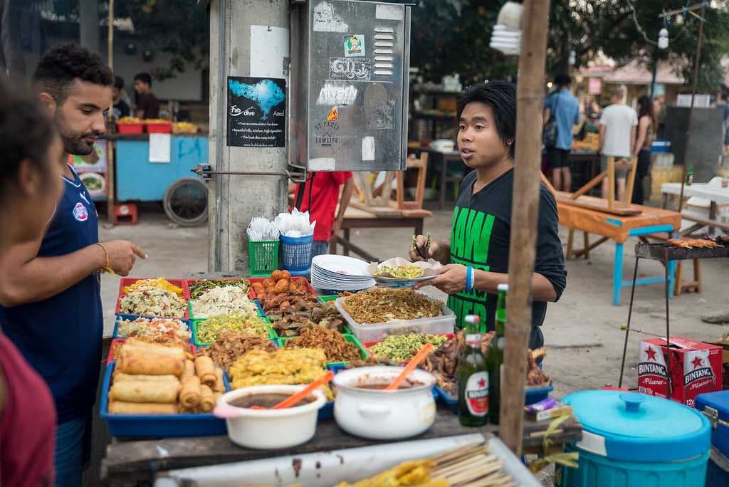 Food market on Gili Trawangan