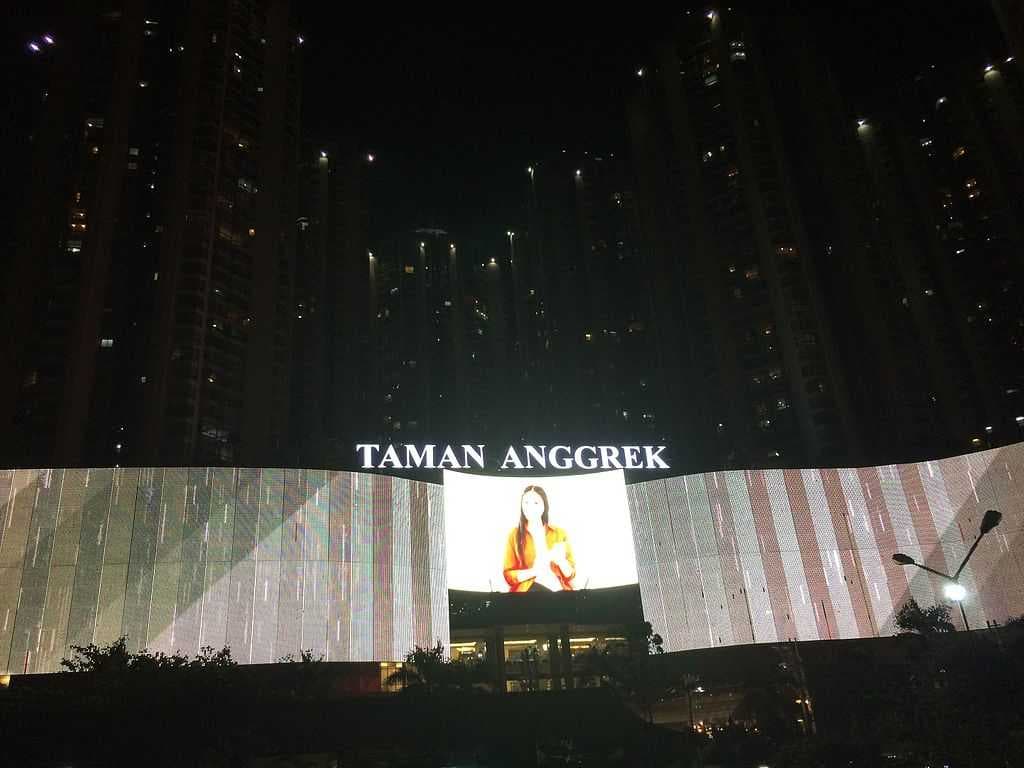 Mall Taman Anggrek hosts the world's largest LED display recorded by Guinness World Record.